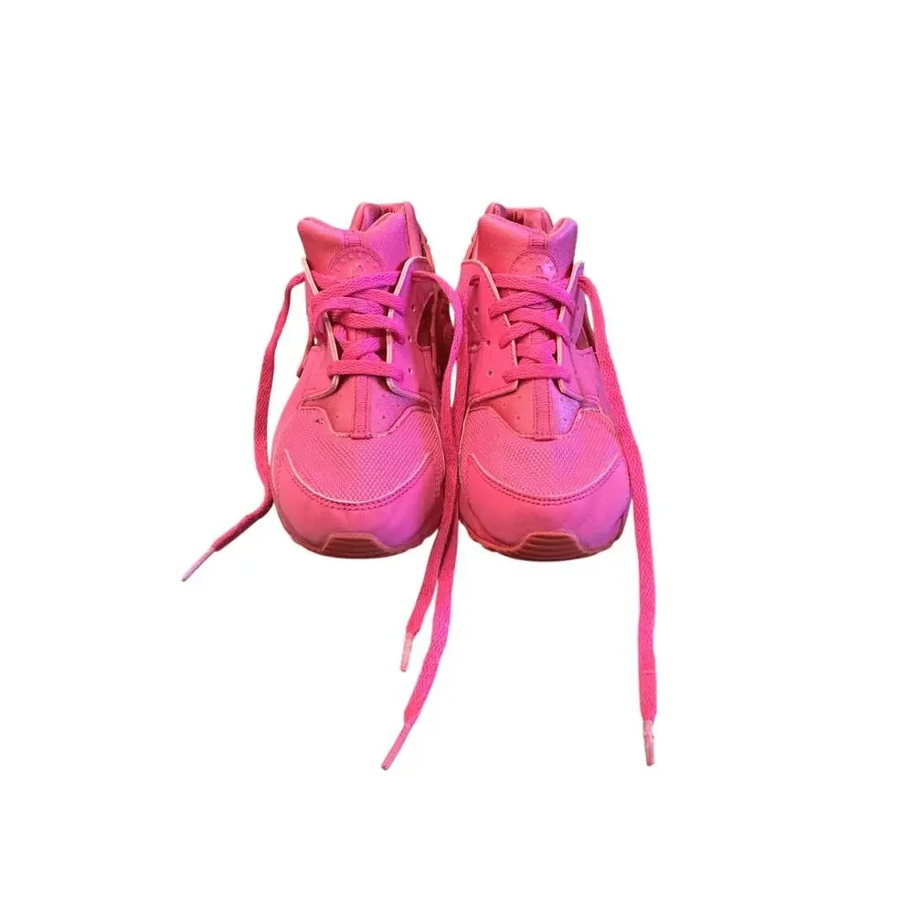 Nike Kids Huarache Run GS Sneakers 2Y 2 EU 33.5 Laser Fuchsia Pink Blast Shoes